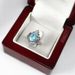 انگشتر فیروزه نیشابوری نقره زنانه طرح آبرنگ ۱ - Image 3