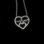 گردنبند فانتزی دخترانه نقره طرح ضربان - Image 4