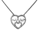 گردنبند فانتزی دخترانه نقره طرح ضربان