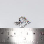 گردنبند فانتزی دخترانه نقره طرح عشق رنگین - Image 3