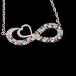 گردنبند فانتزی دخترانه نقره طرح عشق بی انتها