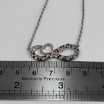 گردنبند فانتزی دخترانه نقره طرح عشق بی انتها - Image 3