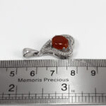 گردنبند عقیق یمنی سرخ نقره زنانه طرح سامانا - Image 3