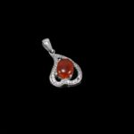 گردنبند عقیق یمنی سرخ نقره زنانه طرح سامانا