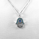 گردنبند فانتزی دخترانه نقره طرح دست - Image 2