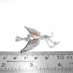 گردنبند فانتزی دخترانه نقره طرح سیمرغ - Image 3