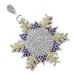 گردنبند فانتزی دخترانه نقره طرح دانه برف