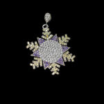 گردنبند فانتزی دخترانه نقره طرح دانه برف - Image 4