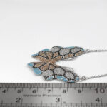 گردنبند فانتزی دخترانه نقره طرح پروانه رنگین - Image 3