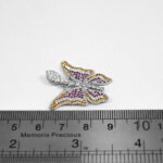 گردنبند فانتزی دخترانه نقره طرح فاخر پروانه - Image 2