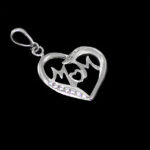 گردنبند فانتزی دخترانه نقره طرح قلب مادر