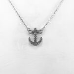 گردنبند فانتزی دخترانه نقره طرح لنگر - Image 2