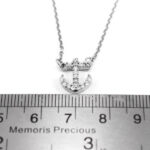 گردنبند فانتزی دخترانه نقره طرح لنگر - Image 3