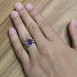 انگشتر آمیتیست الماس تراش نقره مردانه طرح هوراد - Image 4