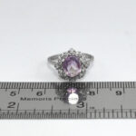 انگشتر آمیتیست الماس تراش نقره زنانه طرح بنیتا - Image 3