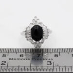 انگشتر عقیق مشکی نقره زنانه طرح شینا - Image 3