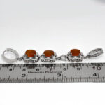 نیم ست عقیق سرخ یمنی نقره زنانه طرح بهشت - Image 2