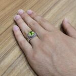 انگشتر زبرجد نقره دست ساز مردانه طرح کیارش - Image 4