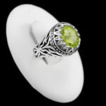 انگشتر زبرجد نقره دست ساز مردانه طرح کیارش