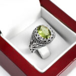 انگشتر زبرجد نقره دست ساز مردانه طرح کیارش - Image 3