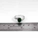 انگشتر زمرد الماس تراش نقره زنانه طرح مها - Image 3