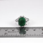 انگشتر زمرد الماس تراش نقره زنانه طرح آتیلا - Image 2