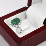 انگشتر زمرد الماس تراش نقره زنانه طرح آتیلا - Image 3