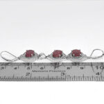 نیم ست یاقوت سرخ الماس تراش نقره زنانه طرح آیسان - Image 3