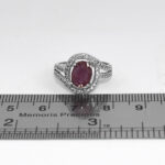 نیم ست یاقوت سرخ الماس تراش نقره زنانه طرح آیسان - Image 2