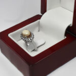 انگشتر عقیق باباقوری نقره زنانه طرح اصیلا - Image 2