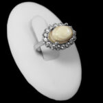 انگشتر عقیق باباقوری نقره زنانه طرح اصیلا - Image 4