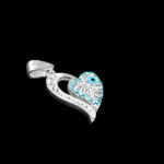 گردنبند فانتزی دخترانه نقره طرح دل انگیز