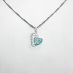 گردنبند فانتزی دخترانه نقره طرح دل انگیز - Image 3