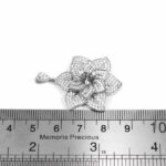 گردنبند فانتزی دخترانه نقره طرح گل - Image 3