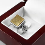 انگشتر حرز امام جواد (ع) نقره مردانه طرح فانتزی چهارقل - Image 2