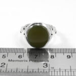 انگشتر یشم یمنی نقره مردانه طرح تادا - Image 3