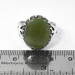 انگشتر یشم یمنی نقره مردانه طرح فانتزی علی (ع) - Image 3