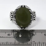 انگشتر یشم یمنی نقره مردانه طرح بهنود - Image 3