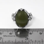 انگشتر یشم یمنی نقره مردانه طرح کیان - Image 3