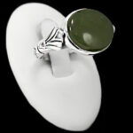 انگشتر یشم یمنی نقره مردانه طرح صفوی آرمان