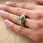 انگشتر یشم یمنی نقره مردانه طرح صفوی آرمان - Image 2