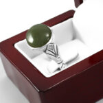 انگشتر یشم یمنی نقره مردانه طرح صفوی آرمان - Image 4