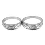 ست حلقه نقره زنانه مردانه طرح بیسان