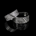 ست حلقه نقره زنانه مردانه طرح تابان