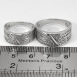 ست حلقه نقره زنانه مردانه طرح تابان - Image 2