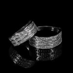 ست حلقه نقره زنانه مردانه طرح تابنده