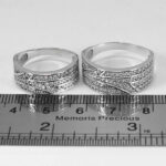 ست حلقه نقره زنانه مردانه طرح تابنده - Image 3