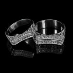 ست حلقه نقره زنانه مردانه طرح تانیا