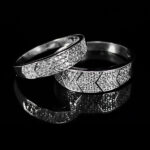 ست حلقه نقره زنانه مردانه طرح ترانه