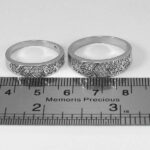 ست حلقه نقره زنانه مردانه طرح ترانه - Image 2